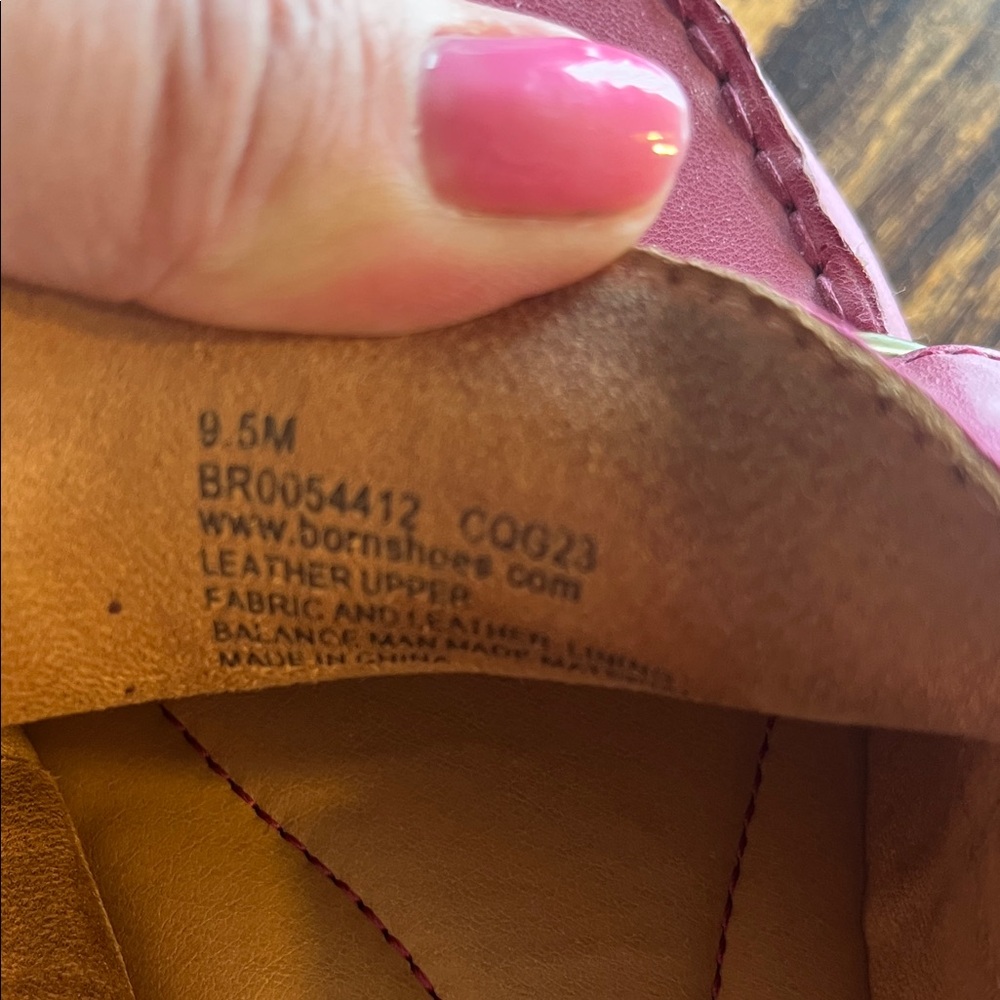 Born Pink Leather Slip-On loafers - Picture 3 of 4